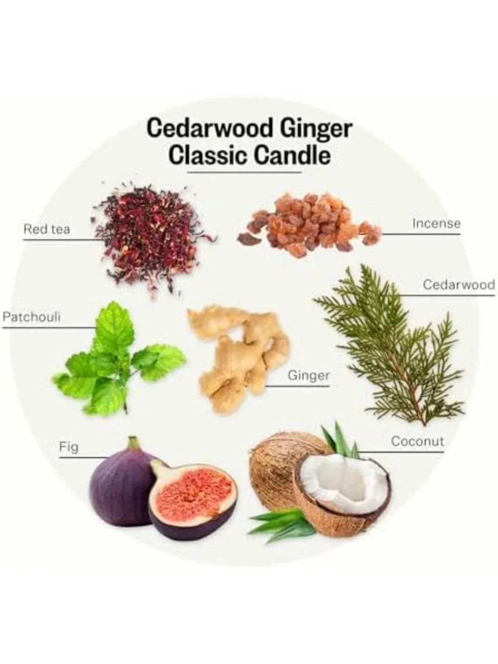 Cedarwood Ginger Scented Candle - 10.5 Oz Aromatherapy Home Decor Gift